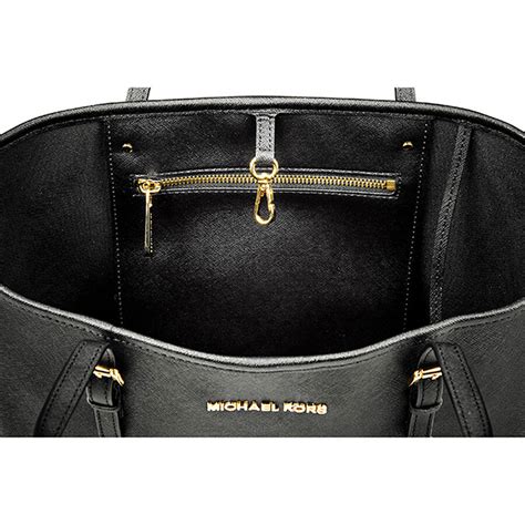 michael kors jet set logo tote black|jet set small Michael Kors.